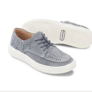 NEW COMFORTIVA Suede Thayer Lace Up Comfort Sneakers for women in denim 7253m0